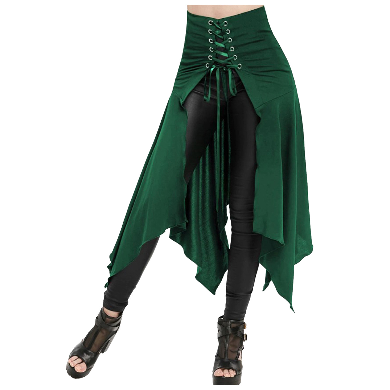 Vintage Fashion Dresses - Gothic Skirt Black Medieval Vintage High